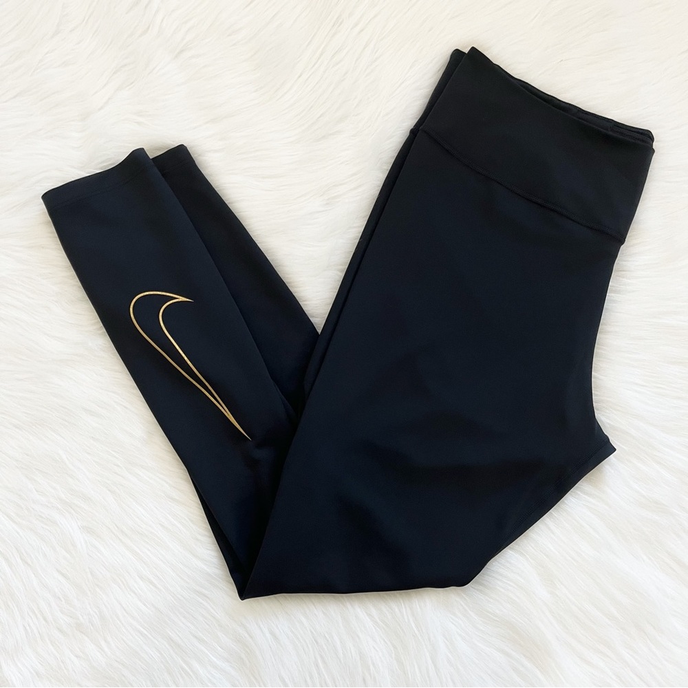 Nike Black & Gold Leggings